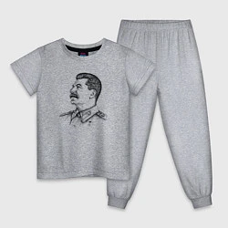 Пижама хлопковая детская Профиль Сталина, цвет: меланж