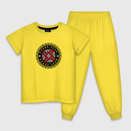 Детская пижама Славянский оберег колядник / Желтый – фото 1