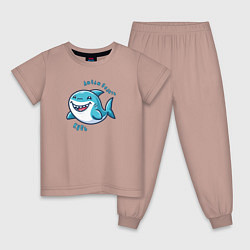 Детская пижама Толстая акула любит делать кусь