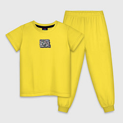 Пижама хлопковая детская Окунись в то, что любишь, цвет: желтый