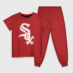 Пижама хлопковая детская Chicago white sox - baseball, цвет: красный