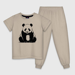 Детская пижама Грустная панда сидит