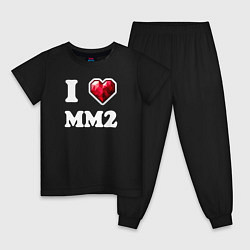 Детская пижама Я люблю мм2 Роблокс - I heart mm2 Roblox