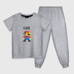 Детская пижама Super mario bros - i love mario