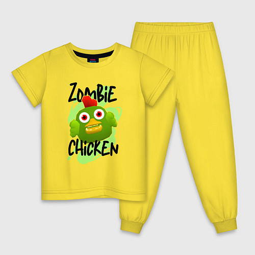 Детская пижама Чикен ган - зомби / Желтый – фото 1