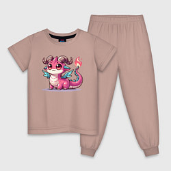 Детская пижама Милый розовый дракончик