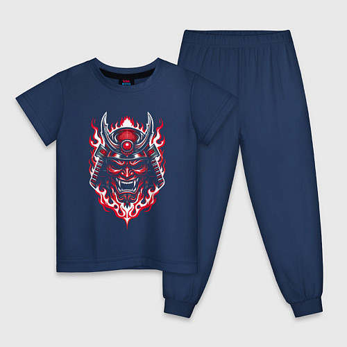 Детская пижама Samurai mask demon / Тёмно-синий – фото 1