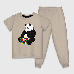 Детская пижама Панда с кубиком