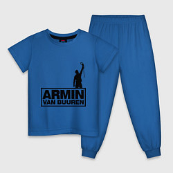 Пижама хлопковая детская Armin van buuren, цвет: синий