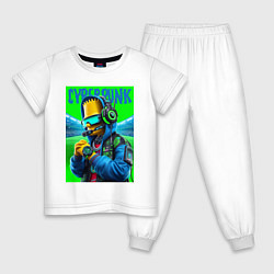 Детская пижама Cyber Bart Simpson - ai art fantasy