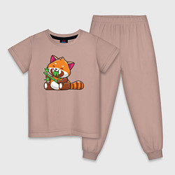 Детская пижама Красная панда обедает