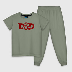 Детская пижама Днд дракон лого