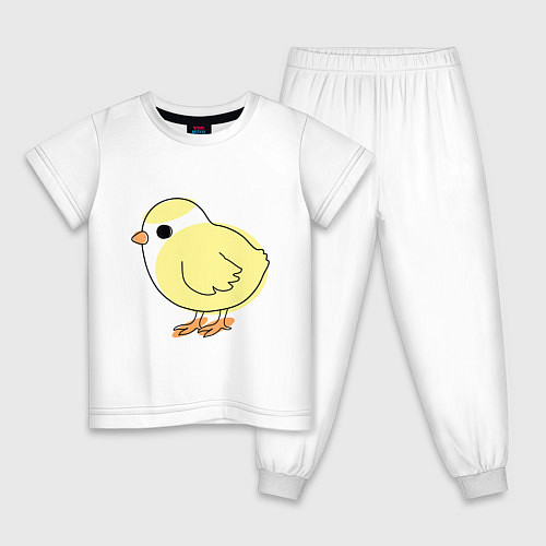 Детская пижама Птицы цыпленок / Белый – фото 1