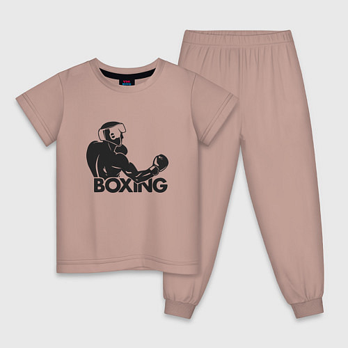 Детская пижама Бокс хук / Пыльно-розовый – фото 1