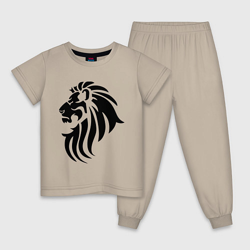 Детская пижама Лев тату / Миндальный – фото 1