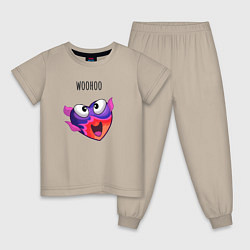 Пижама хлопковая детская The sims woohoo, цвет: миндальный