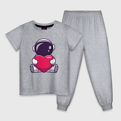 Детская пижама Космонавт и сердце