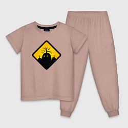 Детская пижама Знаки опасности - болотные монстры