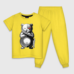 Пижама хлопковая детская Монокума - Danganronpa, цвет: желтый