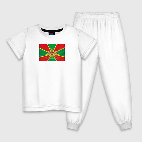 Детская пижама Флаг пограничника / Белый – фото 1