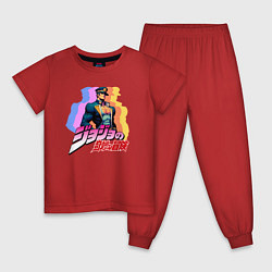 Пижама хлопковая детская Джо Джо - нейросеть, цвет: красный