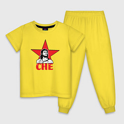 Пижама хлопковая детская Che Guevara star, цвет: желтый