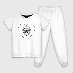 Детская пижама Лого Arsenal в сердечке