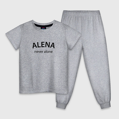 Детская пижама Alena never alone - motto / Меланж – фото 1