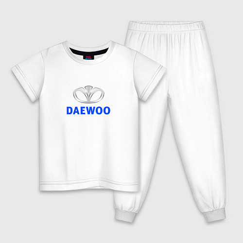 Детская пижама Daewoo sport auto logo / Белый – фото 1