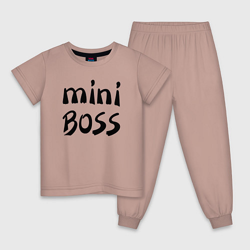 Детская пижама Mini boss / Пыльно-розовый – фото 1