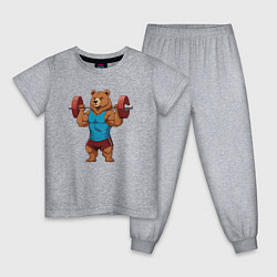Детская пижама Медведь со штангой