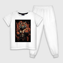 Детская пижама Тайский бокс тигр в стойке