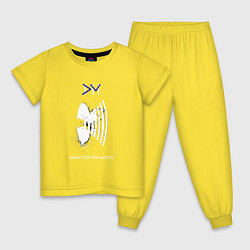 Пижама хлопковая детская Depeche Mode - for the masses bong, цвет: желтый