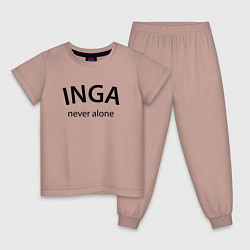 Детская пижама Inga never alone - motto