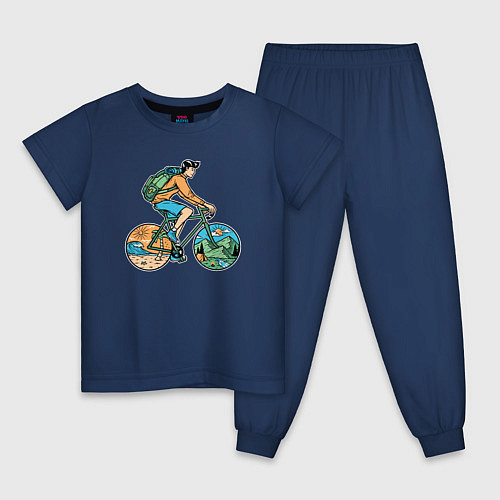 Детская пижама Nature biker / Тёмно-синий – фото 1