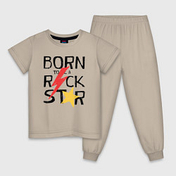 Детская пижама Рождён быть рок звездой