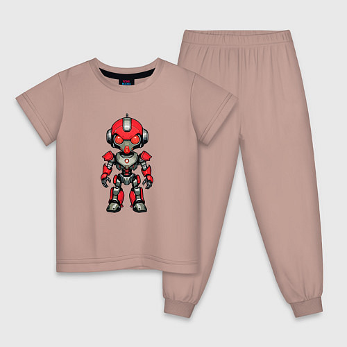Детская пижама The Red robot / Пыльно-розовый – фото 1