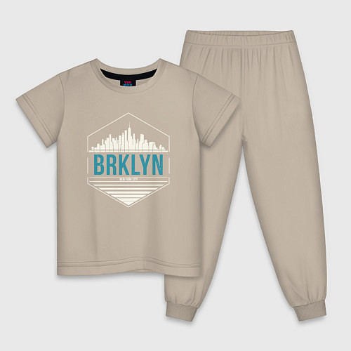 Детская пижама Brooklyn city / Миндальный – фото 1