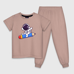 Детская пижама Космонавт и карандаш
