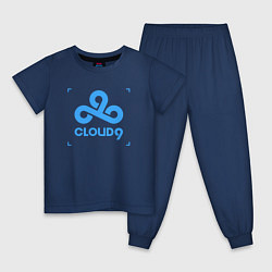 Пижама хлопковая детская Cloud9 - tecnic blue, цвет: тёмно-синий