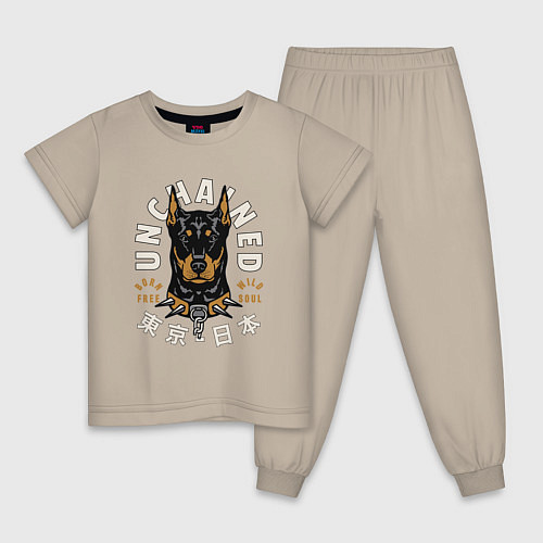 Детская пижама Без оков / Миндальный – фото 1