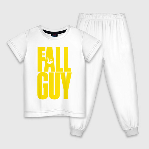 Детская пижама The fall guy logo / Белый – фото 1
