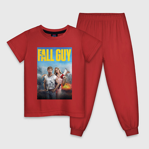 Детская пижама Ryan Gosling and Emily Blunt the fall guy / Красный – фото 1