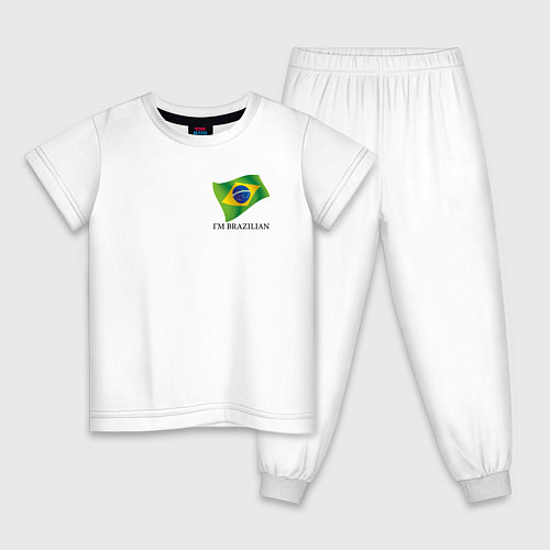 Детская пижама Im Brazilian - motto / Белый – фото 1