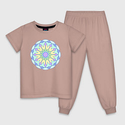 Детская пижама Цветочная геометрическая мандала