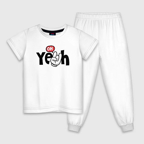 Детская пижама Oh yeah / Белый – фото 1