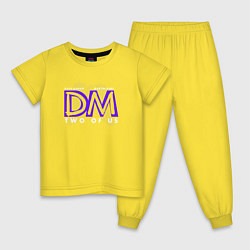 Пижама хлопковая детская Depeche Mode - Two of us, цвет: желтый