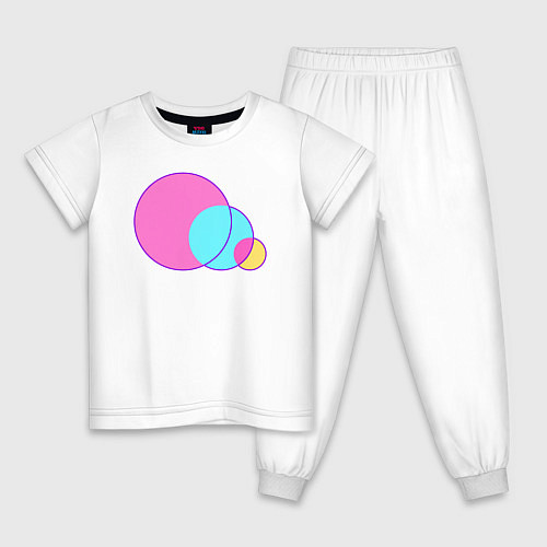 Детская пижама Три пересеченных круга / Белый – фото 1
