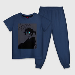 Пижама хлопковая детская Бездомный бог Ято, цвет: тёмно-синий