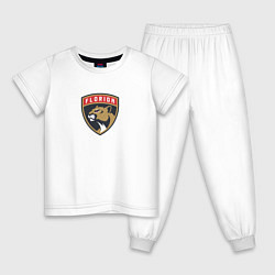 Пижама хлопковая детская Florida Panthers NHL, цвет: белый